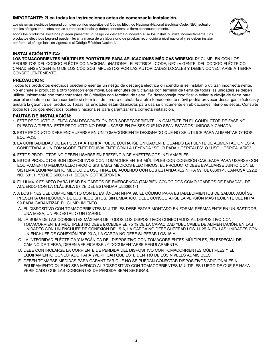 Legrand RMS User Manual | Page 3 / 4