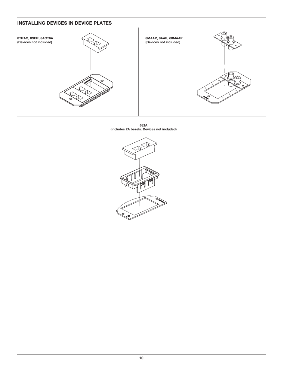 Installing devices in device plates | Legrand 6ATC 8 User Manual | Page 10 / 12