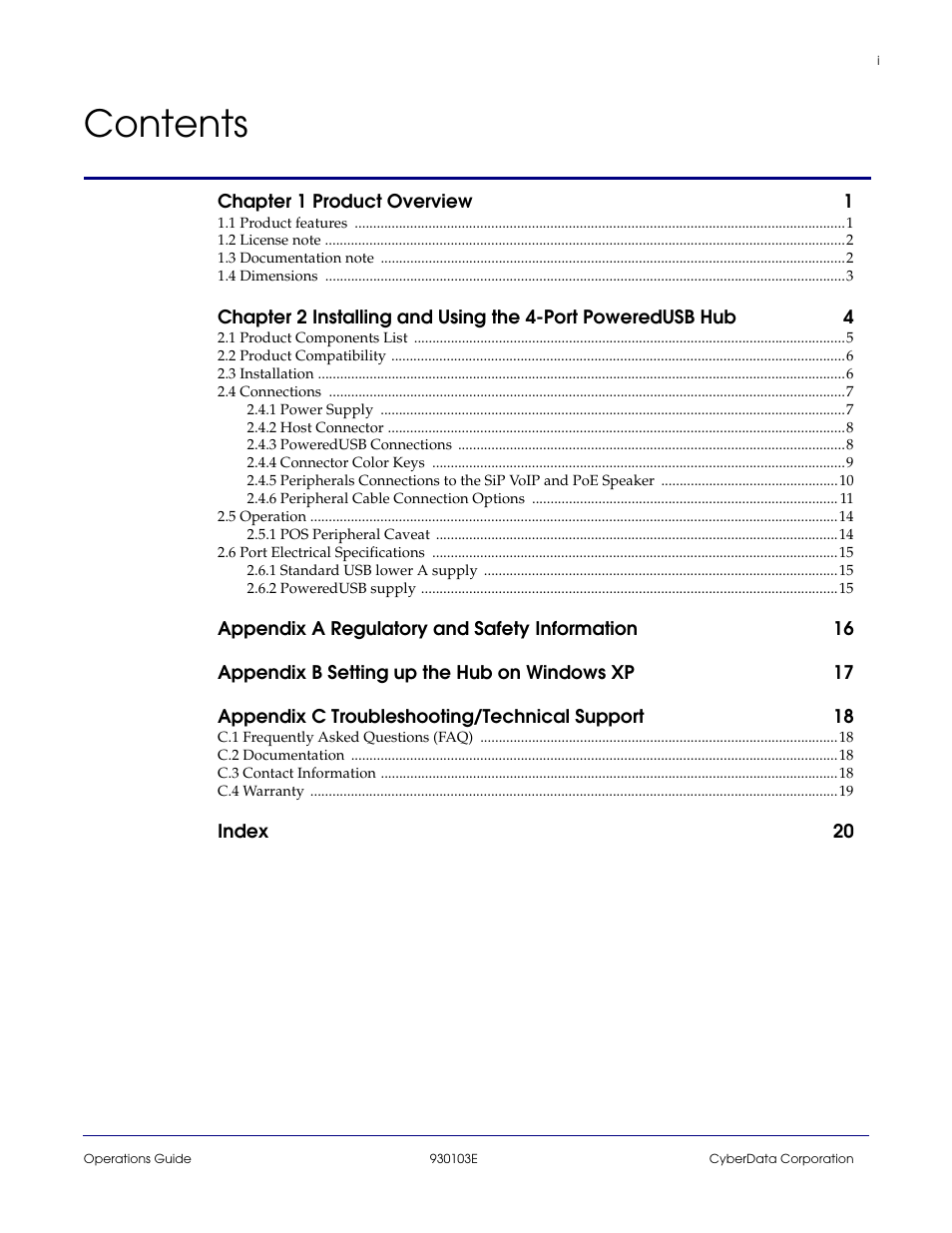 CyberData 010807 User Manual | Page 3 / 24