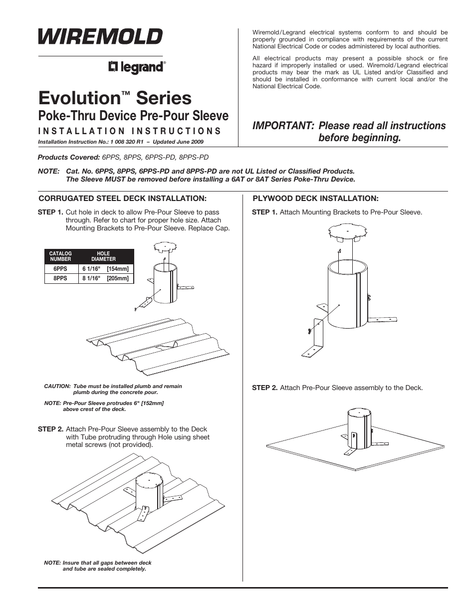 Legrand 6ATC User Manual | 2 pages