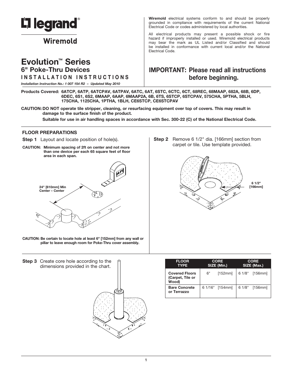 Legrand 68REC User Manual | 8 pages