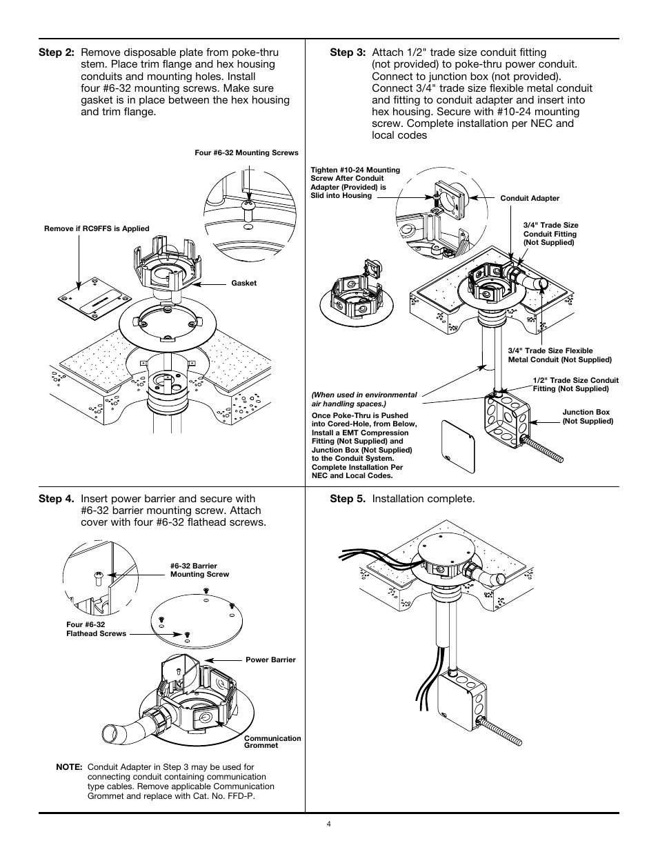 Legrand 291-H/BTC User Manual | Page 4 / 6