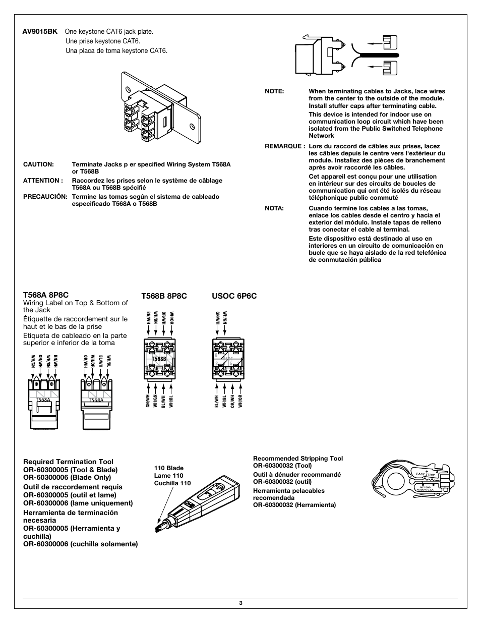 Legrand AV7000BK User Manual | Page 3 / 4