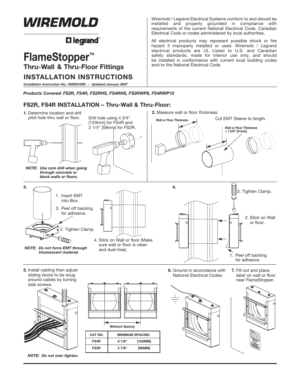 Legrand FS User Manual | 8 pages