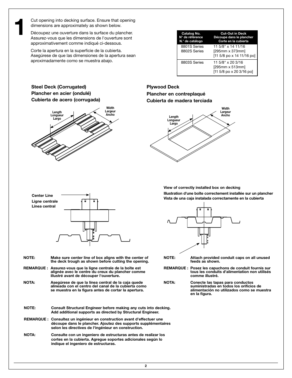 Legrand 8801S-FC Series User Manual | Page 2 / 8