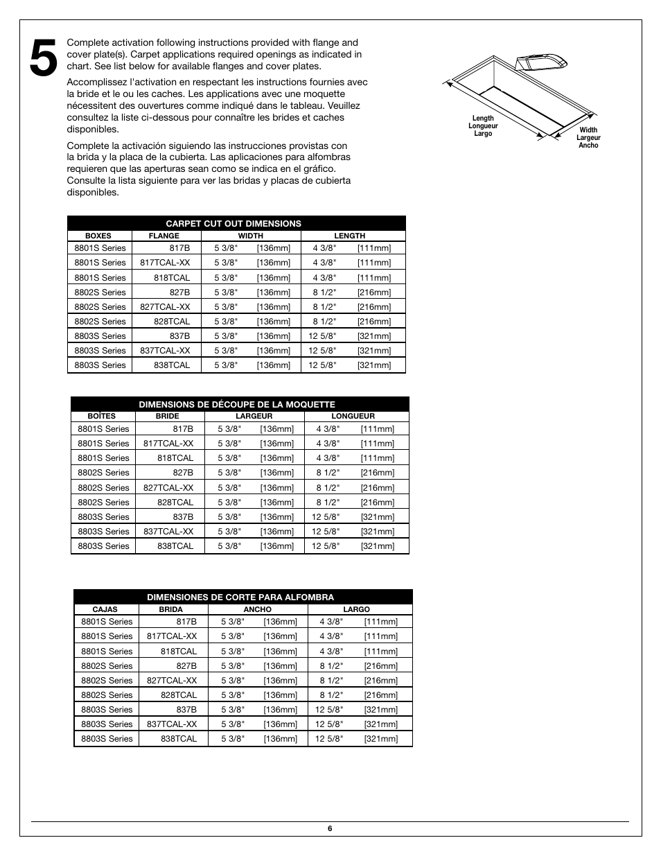 Legrand 8801S-FC Series User Manual | Page 6 / 8