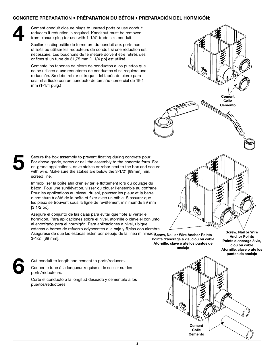 Legrand Modulink 880MP Series Floor Boxes User Manual | Page 3 / 8