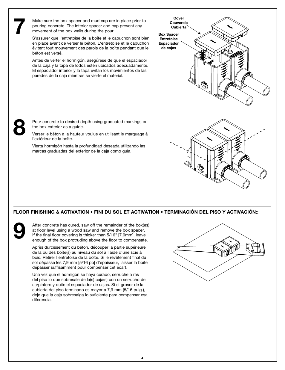 Legrand Modulink 880MP Series Floor Boxes User Manual | Page 4 / 8