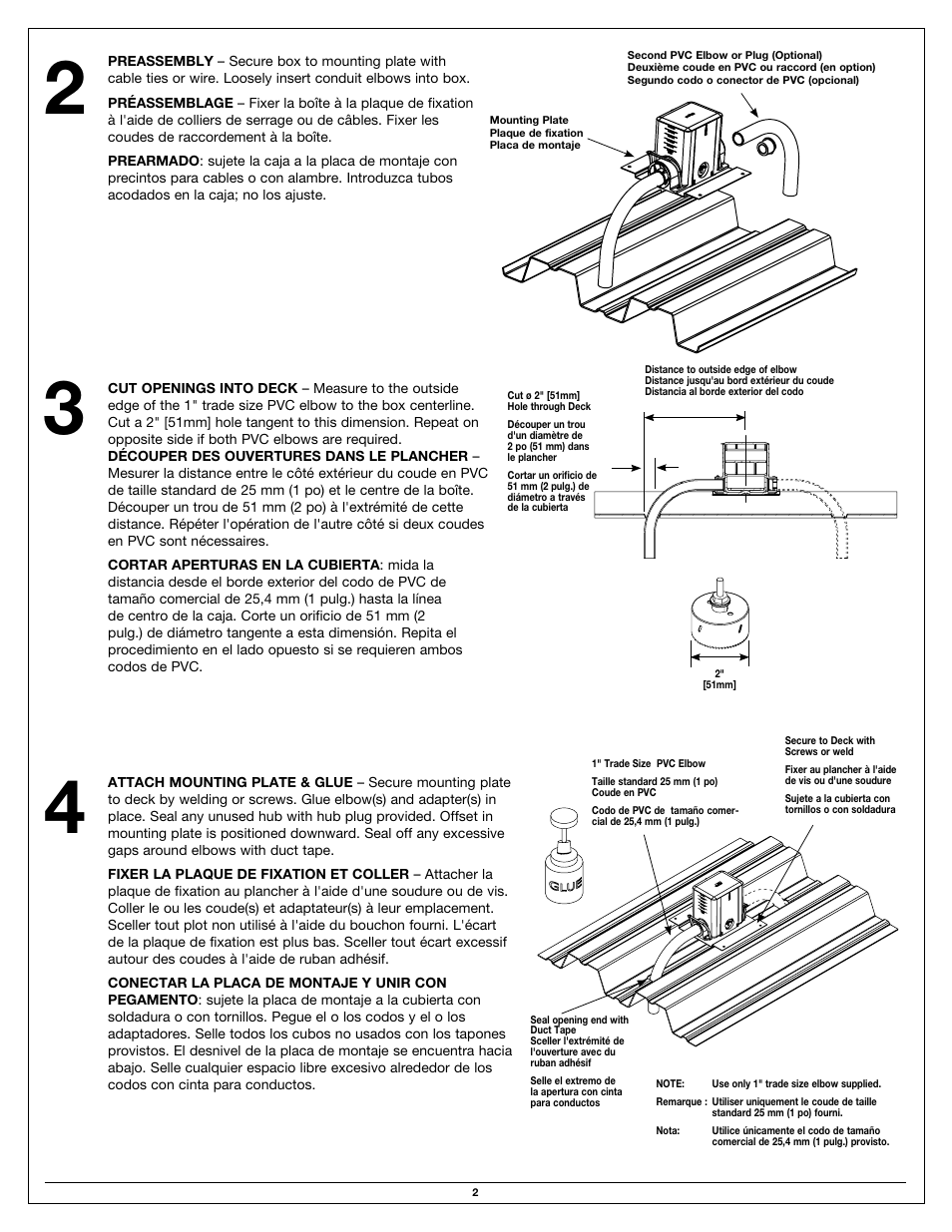 Legrand 880MPFC Fire Classified Floor Boxes User Manual | Page 2 / 4