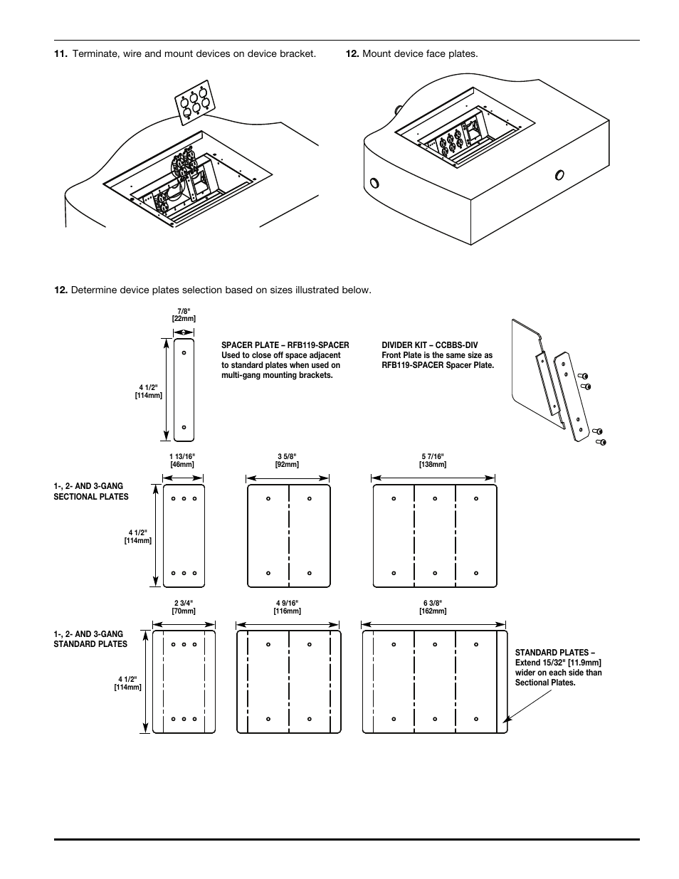 Legrand CCBB Series Floor Boxes User Manual | Page 3 / 4