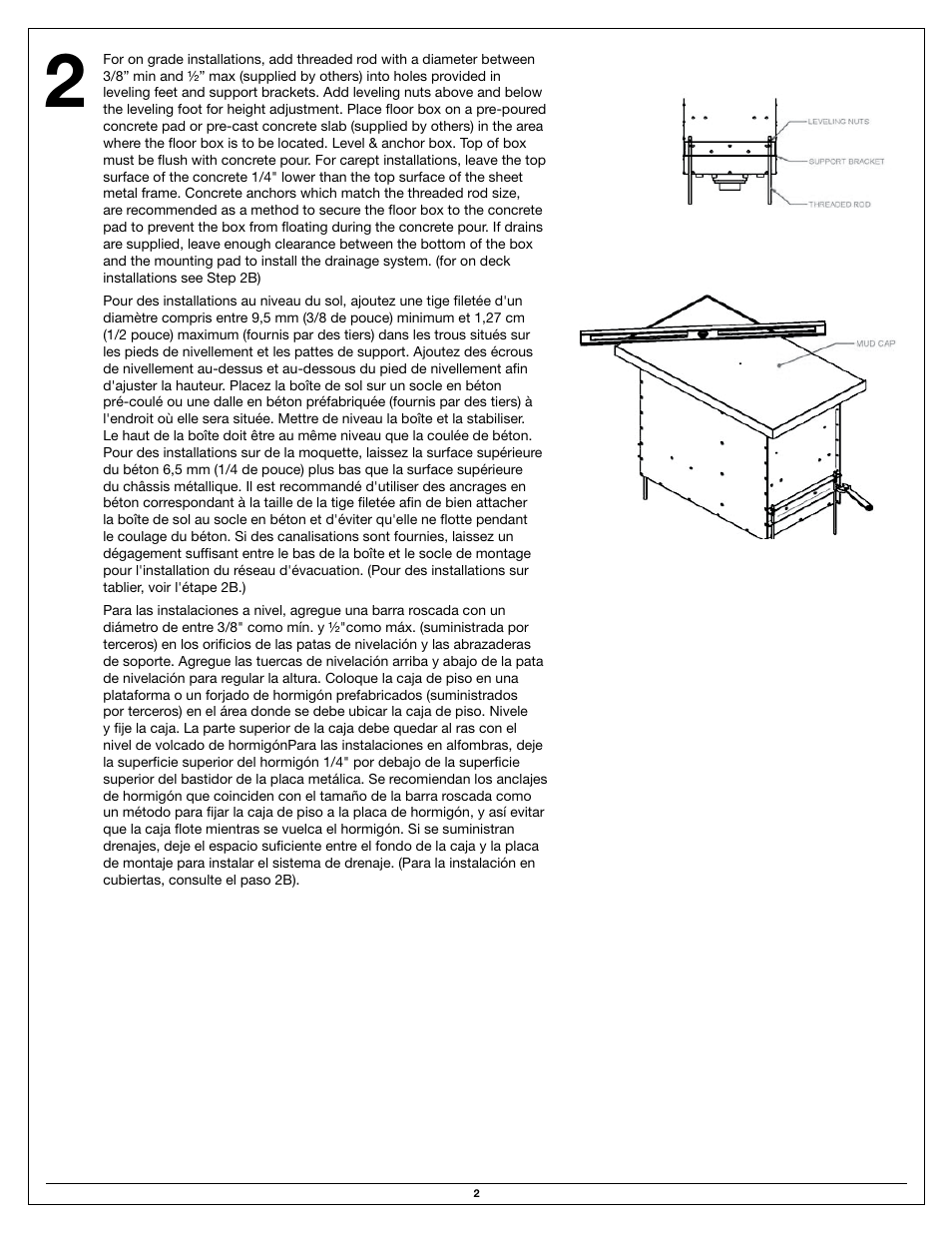 Legrand CCFB Series Floor Boxes User Manual | Page 2 / 8