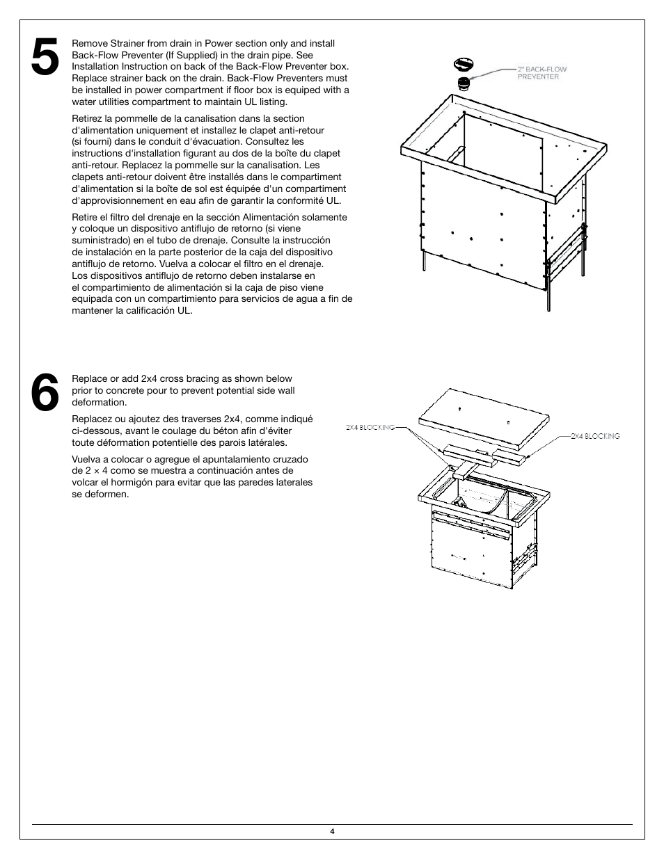 Legrand CCFB Series Floor Boxes User Manual | Page 4 / 8