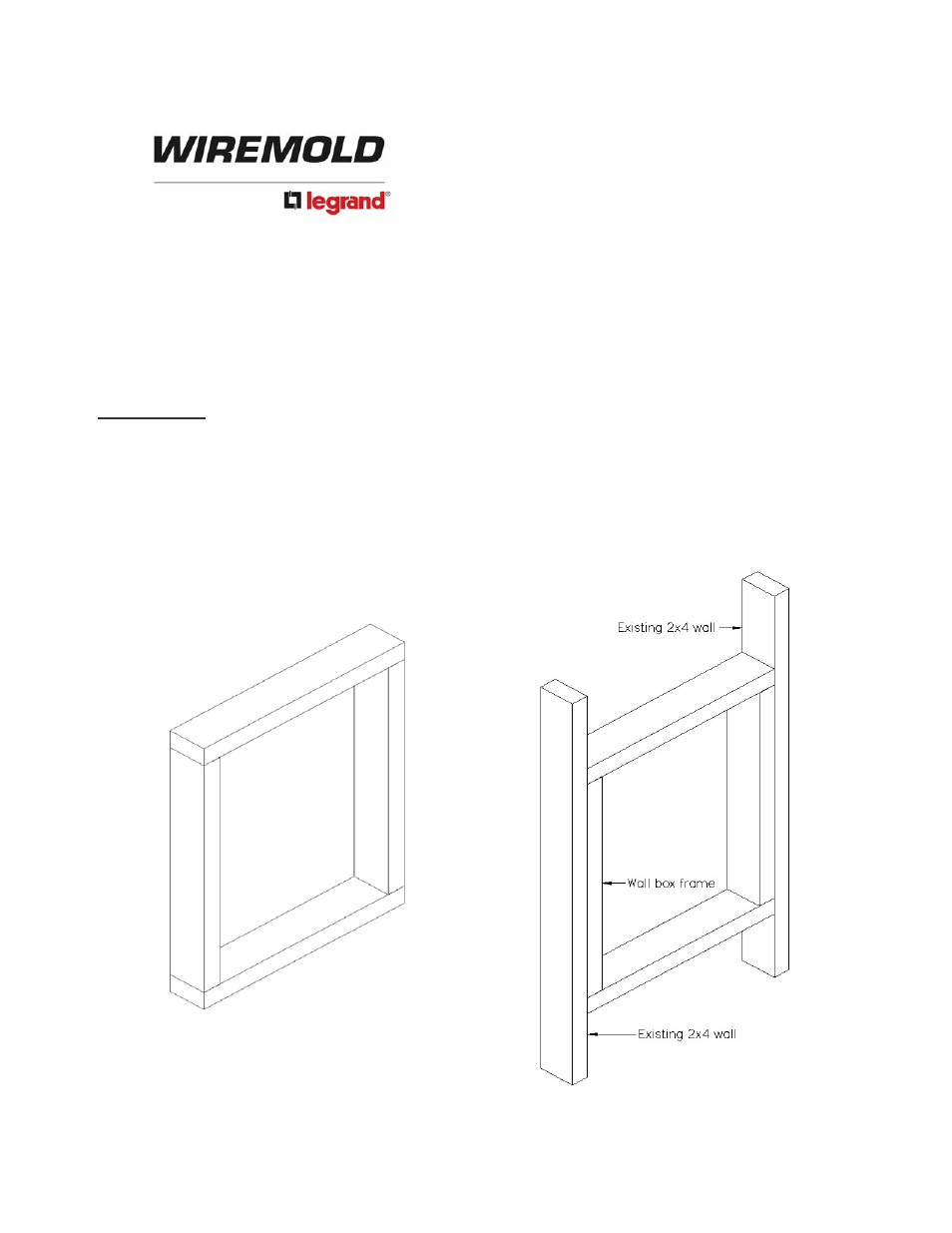 Legrand CCWB Series Wall Boxes User Manual | 2 pages