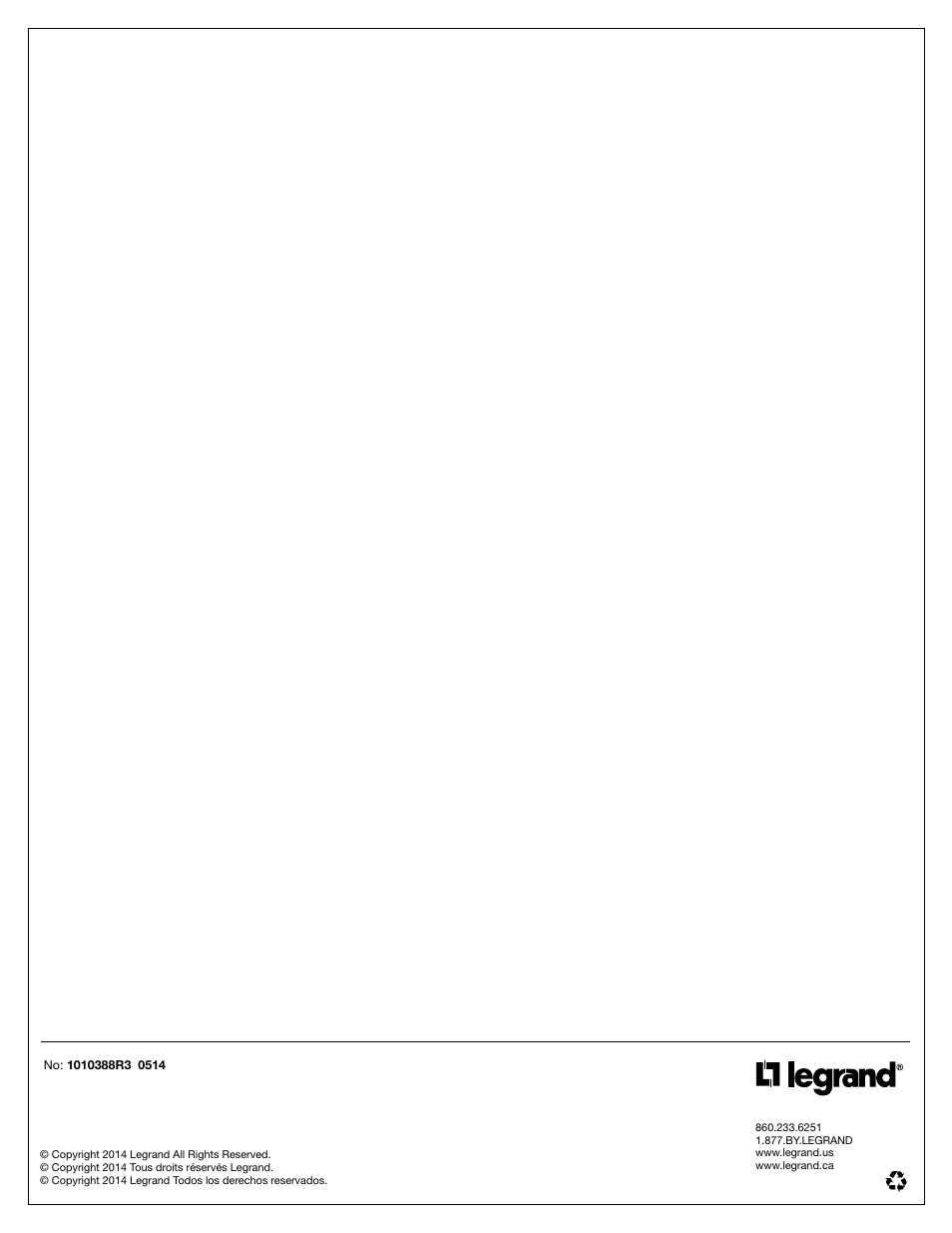 Legrand EFB6S-FC Series User Manual | Page 12 / 12