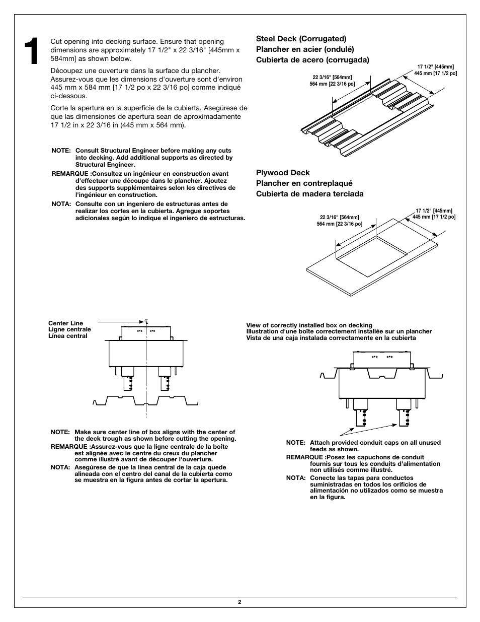 Legrand EFB6S-FC Series User Manual | Page 2 / 12