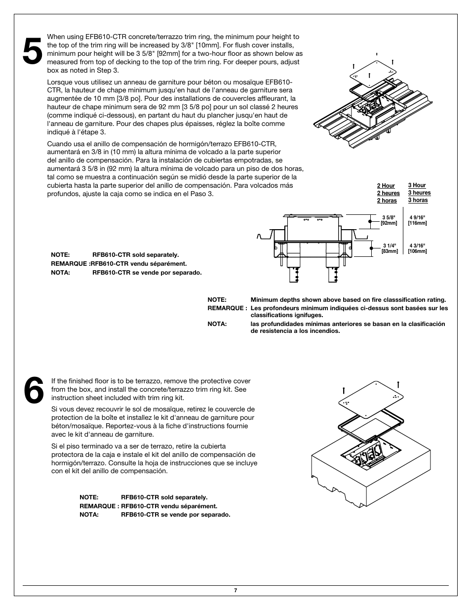 Legrand EFB6S-FC Series User Manual | Page 7 / 12