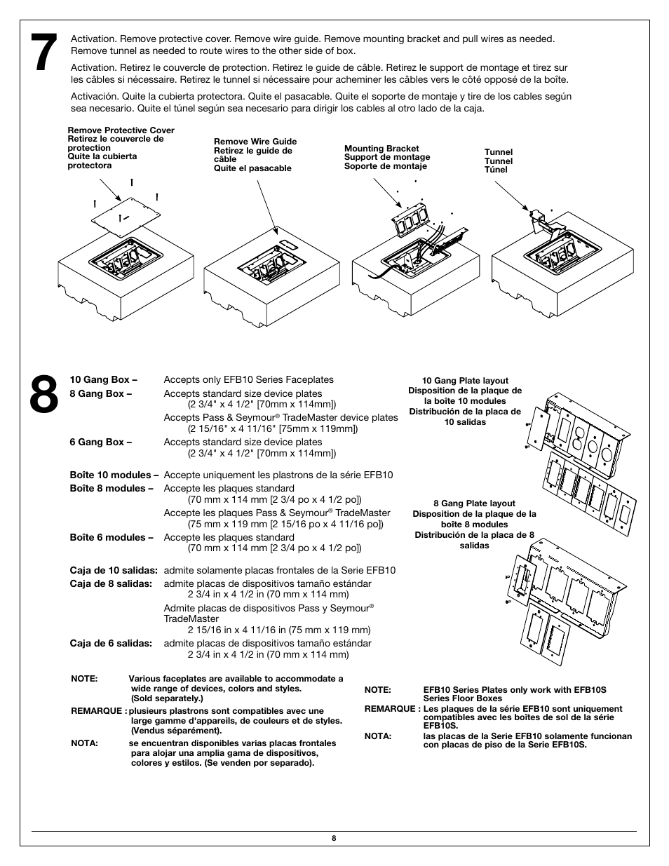 Legrand EFB6S-FC Series User Manual | Page 8 / 12