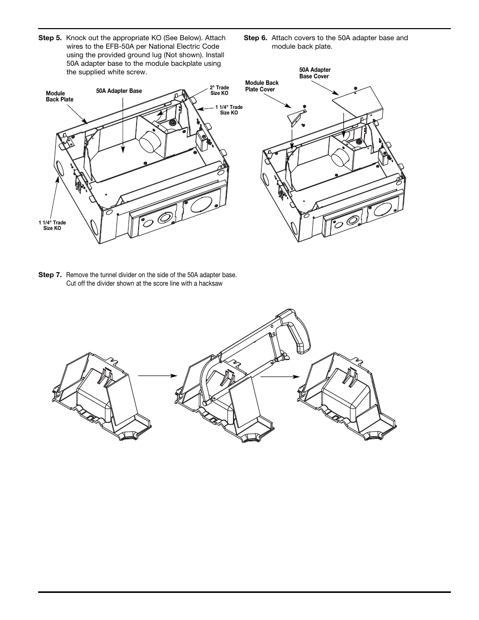 Legrand Evolution Series Floor Box 50A Adapter Kit User Manual | Page 3 / 4