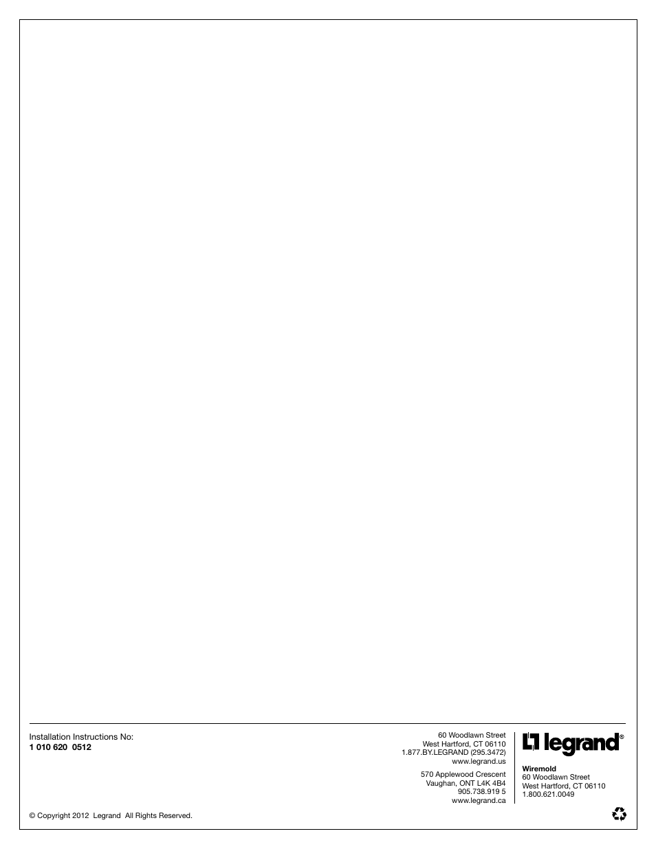 Legrand FP-CTR User Manual | Page 4 / 4