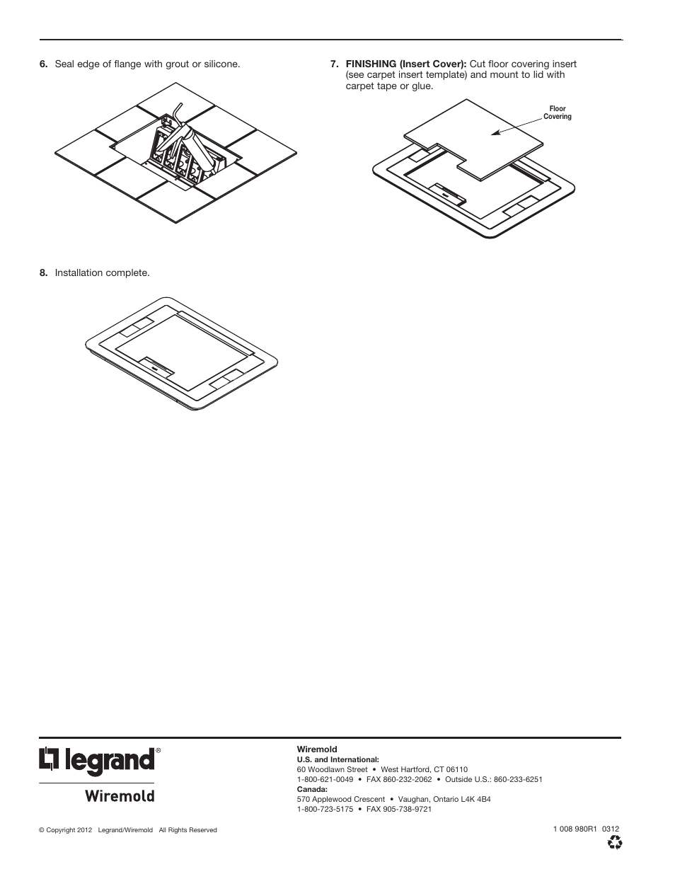 Legrand EFB610CTBK User Manual | Page 4 / 4