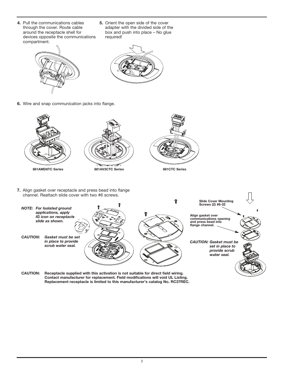 Legrand 881AMD8TC User Manual | Page 2 / 8