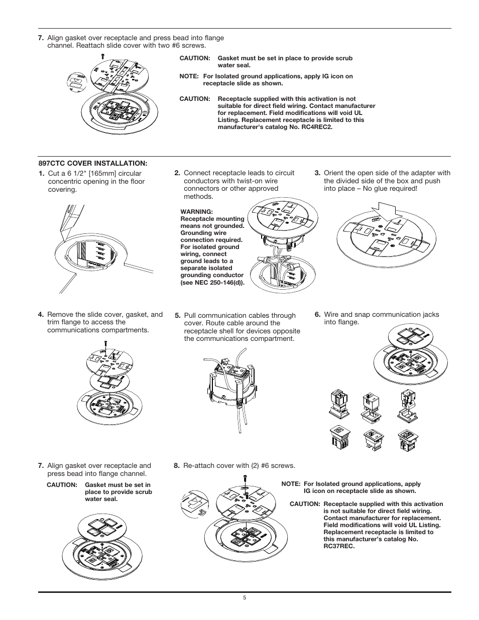 Legrand 881AMD8TC User Manual | Page 5 / 8