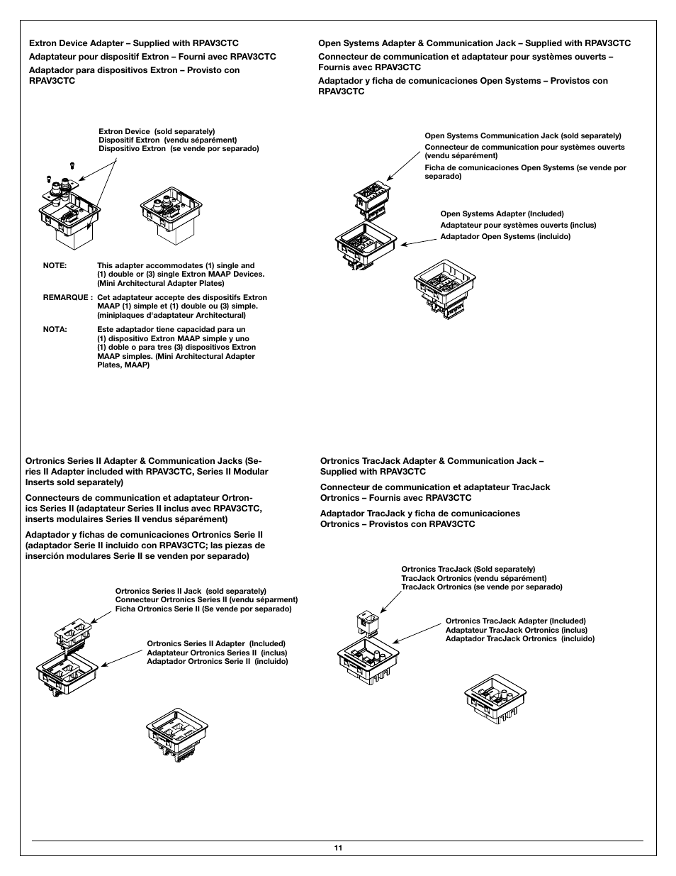 Legrand Ratchet-Pro Series Floor Boxes User Manual | Page 11 / 20