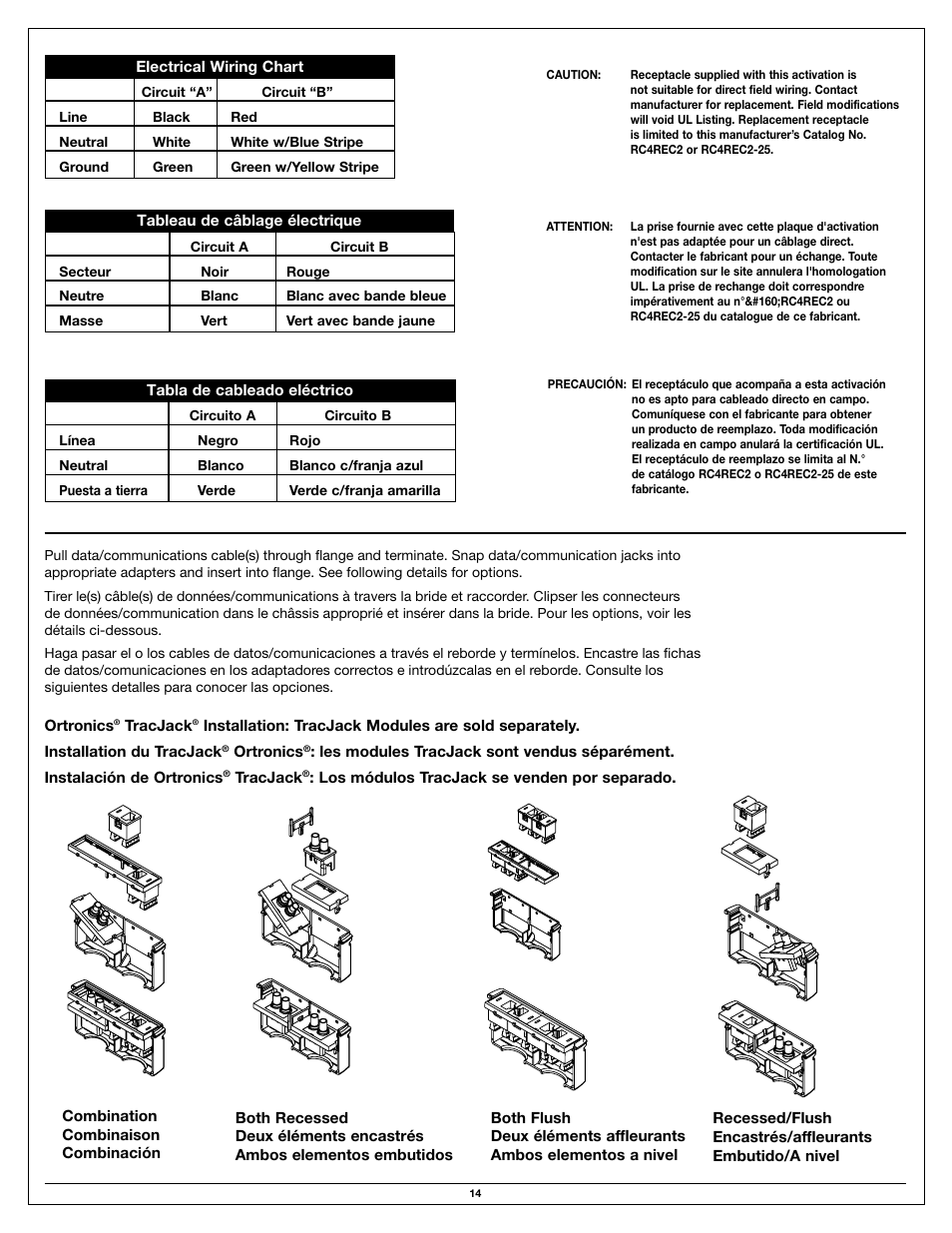 Legrand Ratchet-Pro Series Floor Boxes User Manual | Page 14 / 20