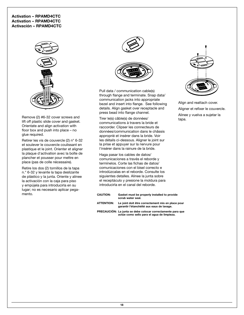 Legrand Ratchet-Pro Series Floor Boxes User Manual | Page 18 / 20