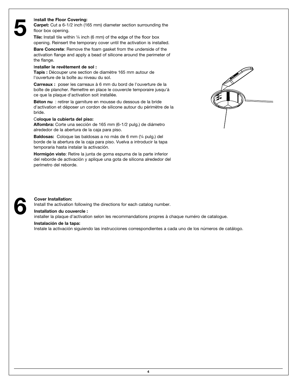 Legrand Ratchet-Pro Series Floor Boxes User Manual | Page 4 / 20