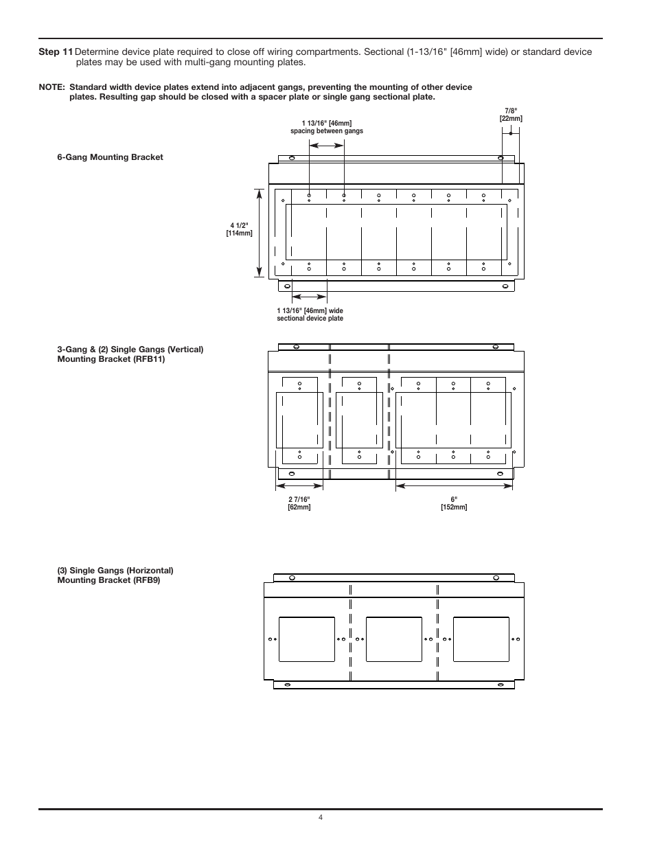 Legrand RFB9 User Manual | Page 4 / 8