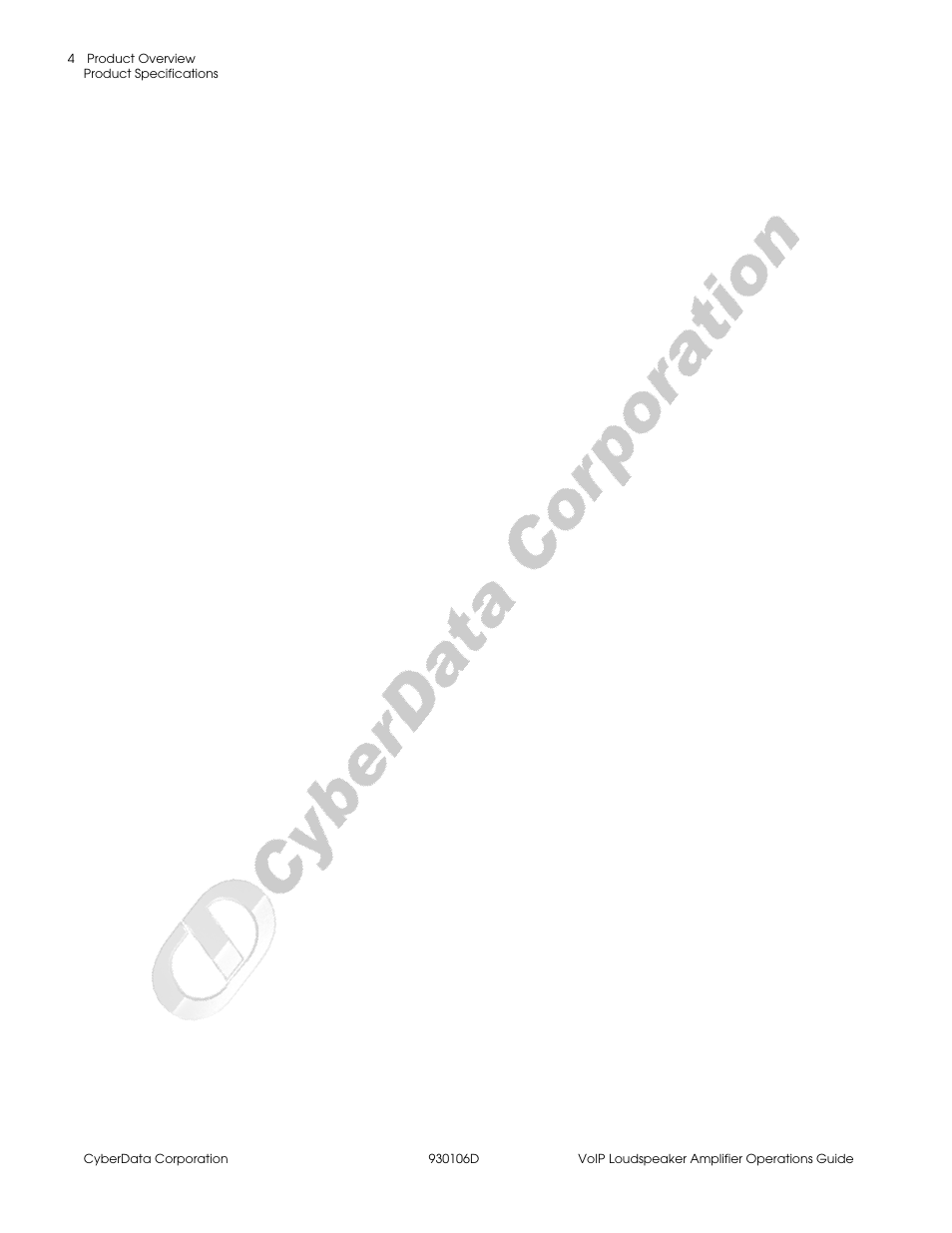 CyberData Part #010861 930106D User Manual | Page 10 / 44