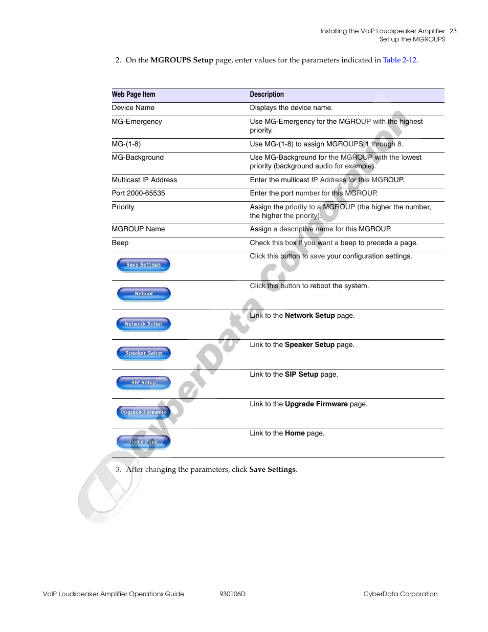 CyberData Part #010861 930106D User Manual | Page 29 / 44