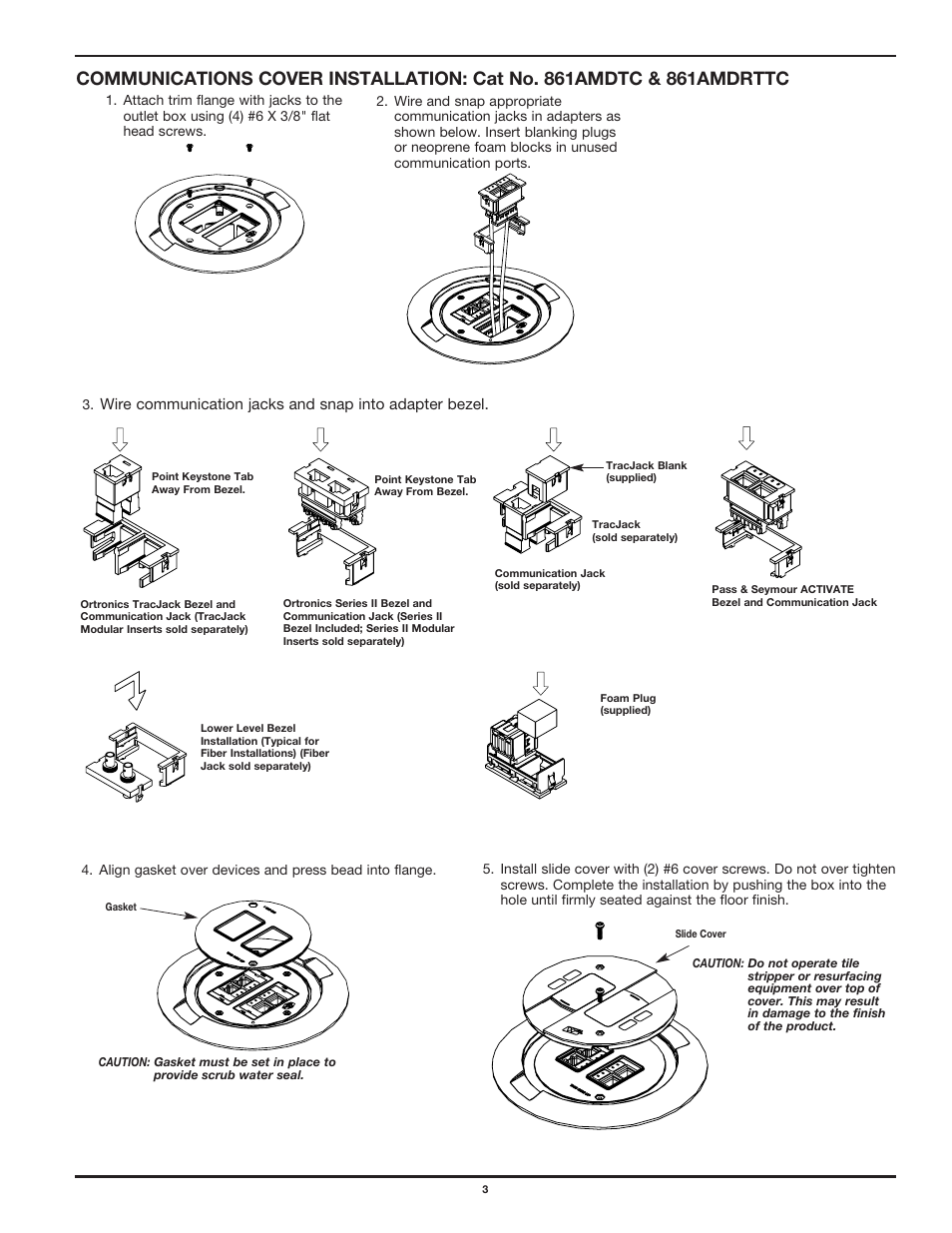 Legrand 861 Series Outlet Boxes for Wood User Manual | Page 3 / 4