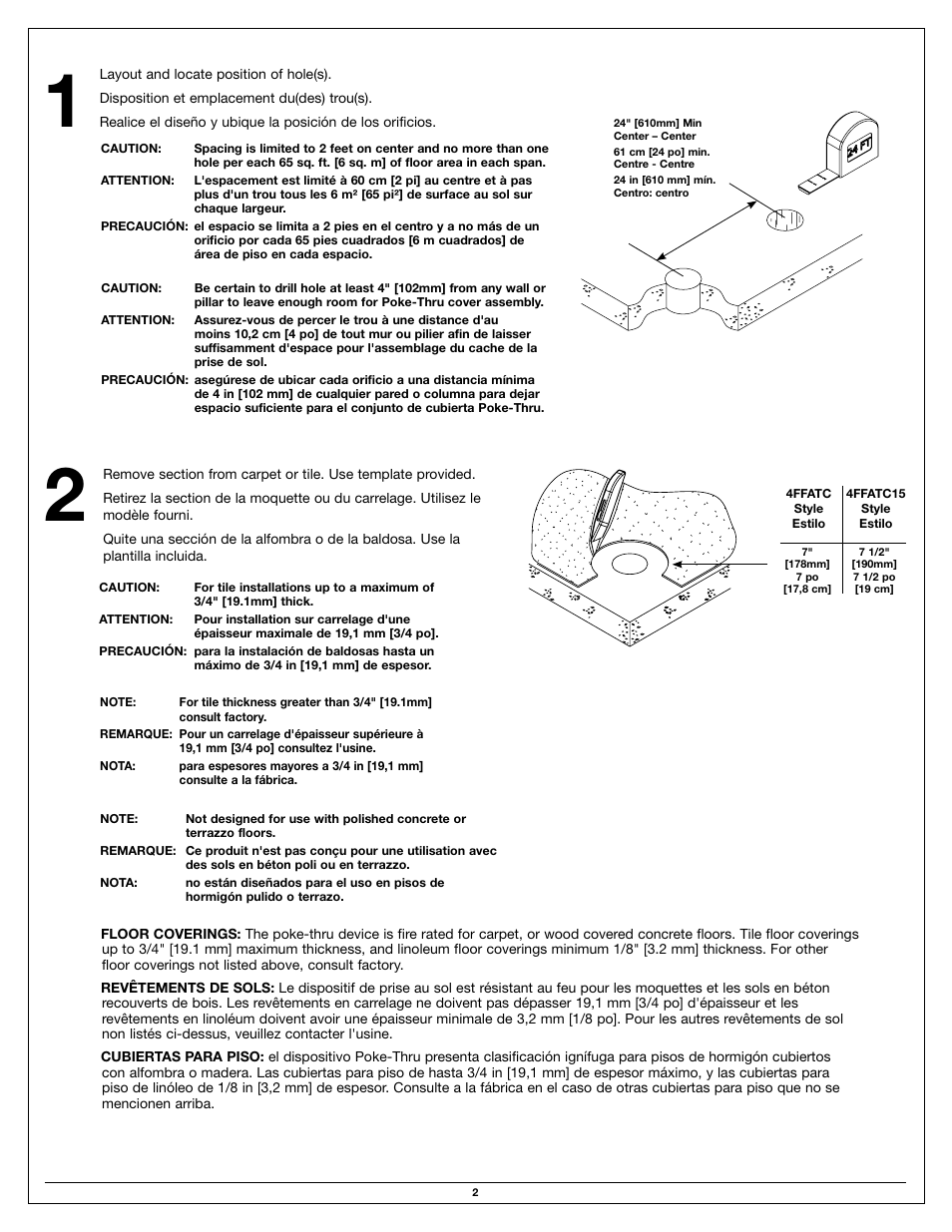 Legrand 4FFATC User Manual | Page 2 / 8