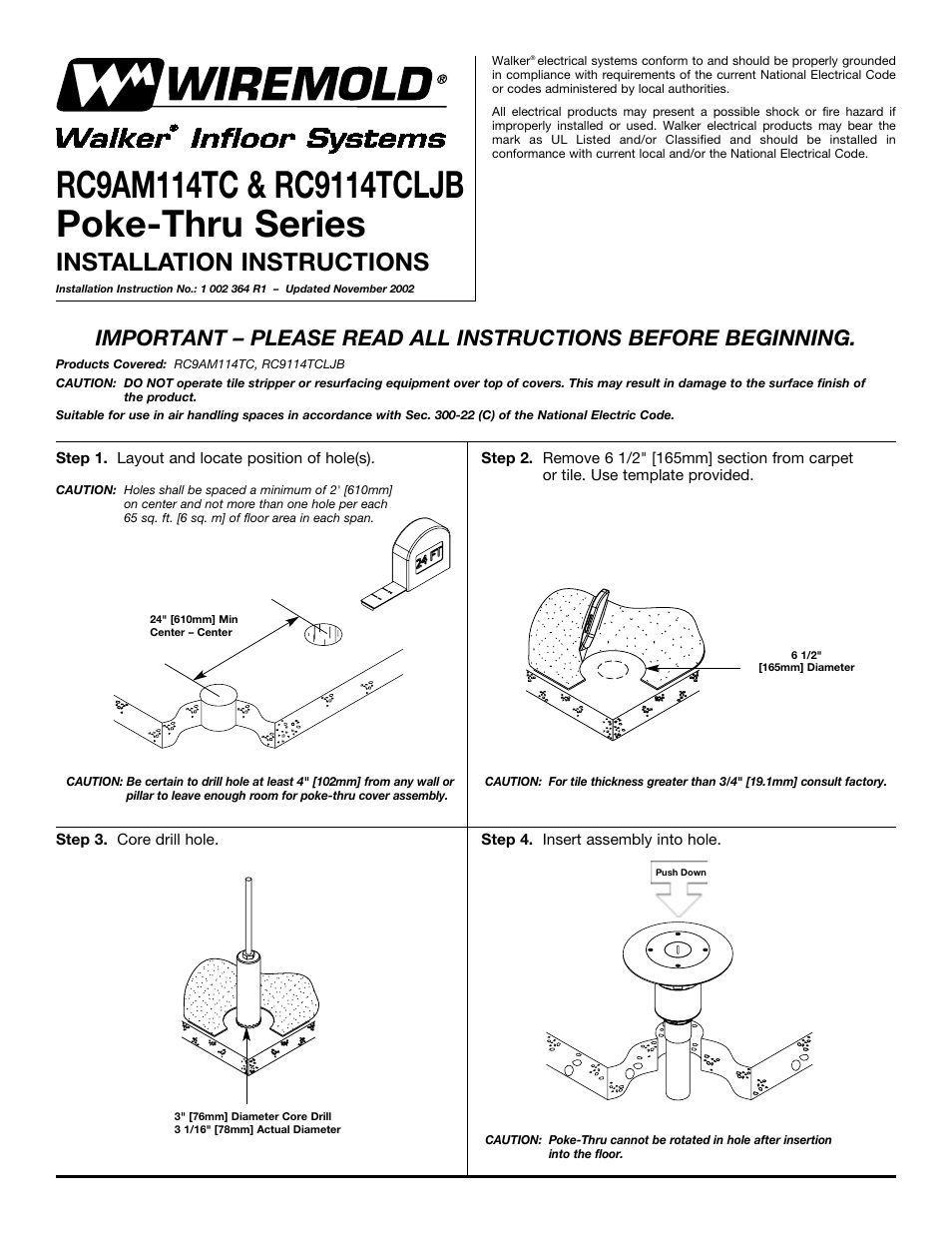 Legrand RC9AM2TC User Manual | 4 pages