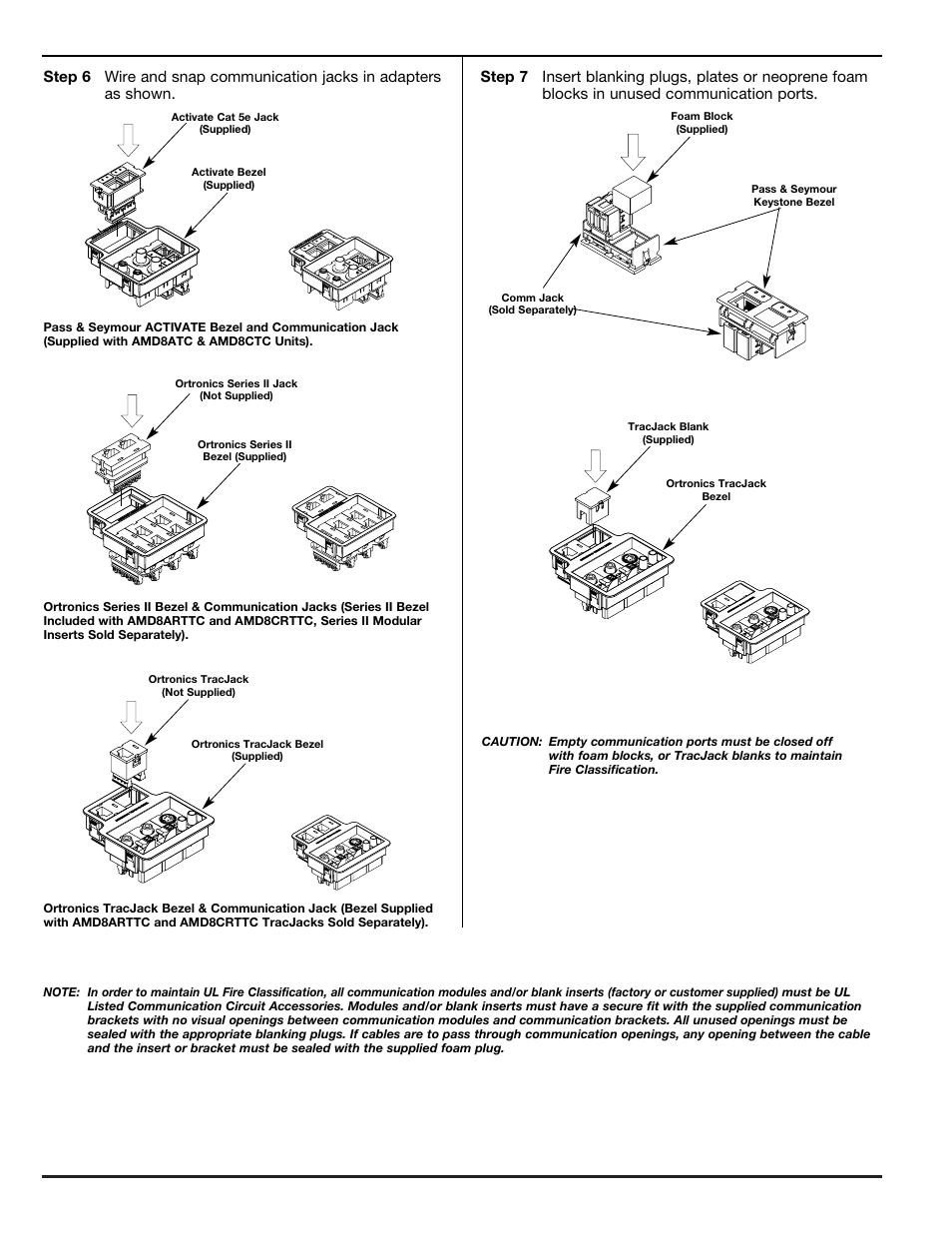 Legrand AMD8 Communications Poke-Thru Device User Manual | Page 2 / 4