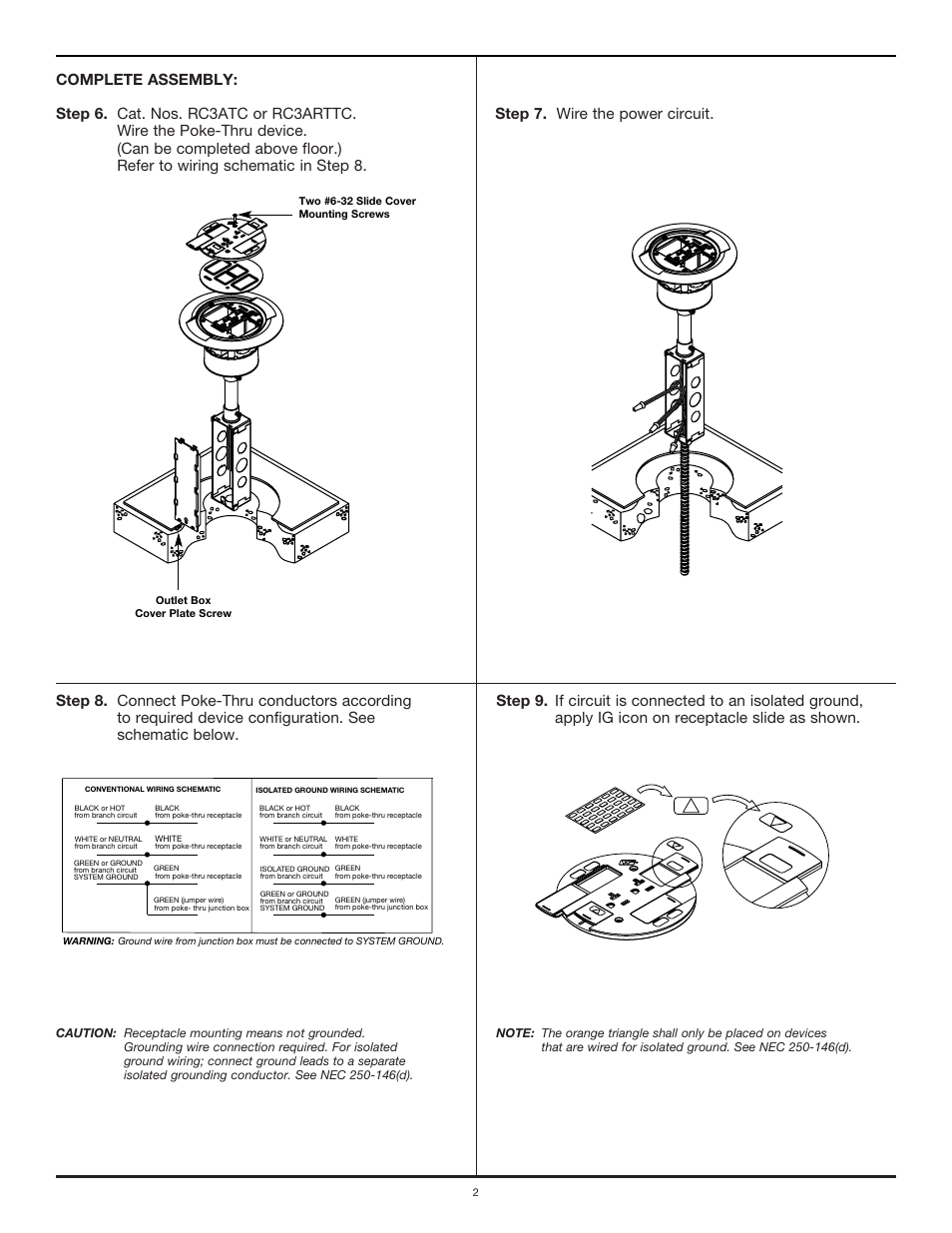 Legrand RC3APTCBK User Manual | Page 2 / 6