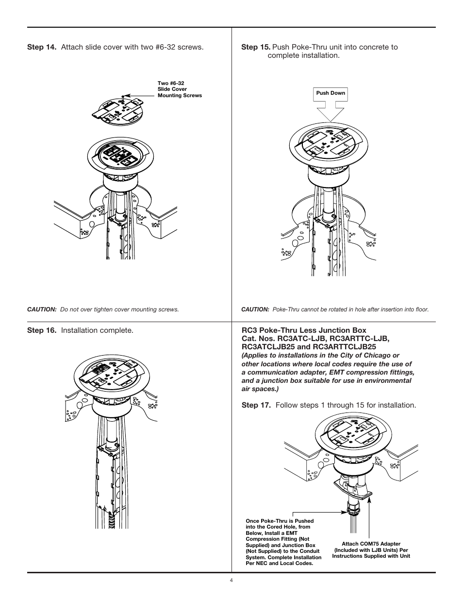 Legrand RC3APTCBK User Manual | Page 4 / 6