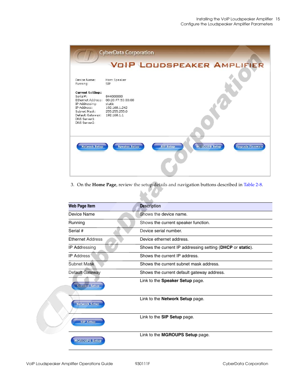 Figure 2-12 | CyberData VoIP Loudspeaker Amplifier Part #010859 User Manual | Page 23 / 48