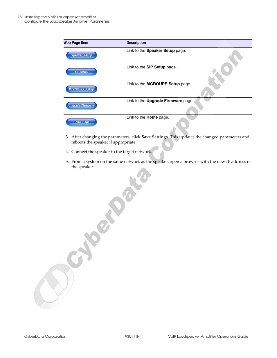 Step 3 | CyberData VoIP Loudspeaker Amplifier Part #010859 User Manual | Page 26 / 48