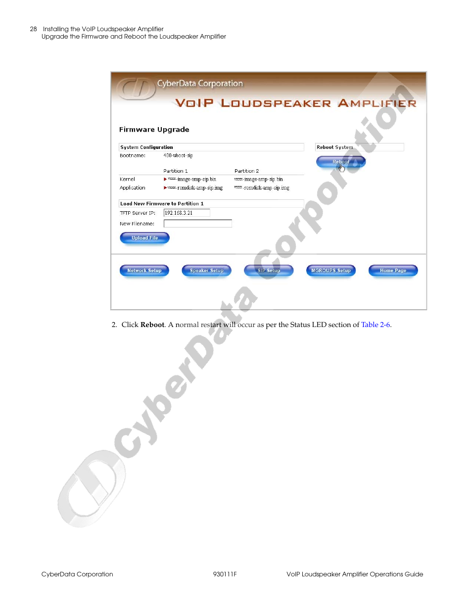 Figure 2-18 | CyberData VoIP Loudspeaker Amplifier Part #010859 User Manual | Page 36 / 48