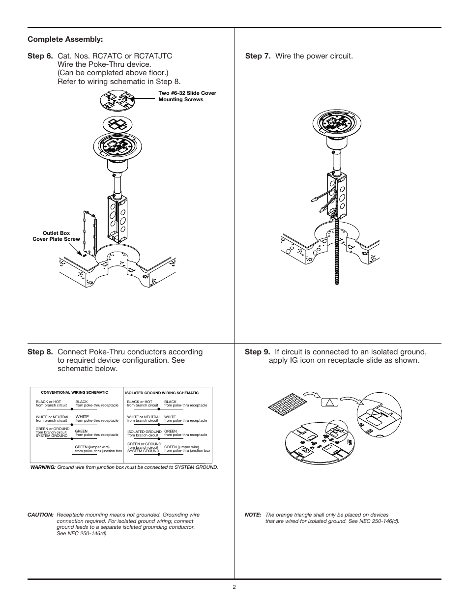 Legrand RC7APTCGY User Manual | Page 2 / 6