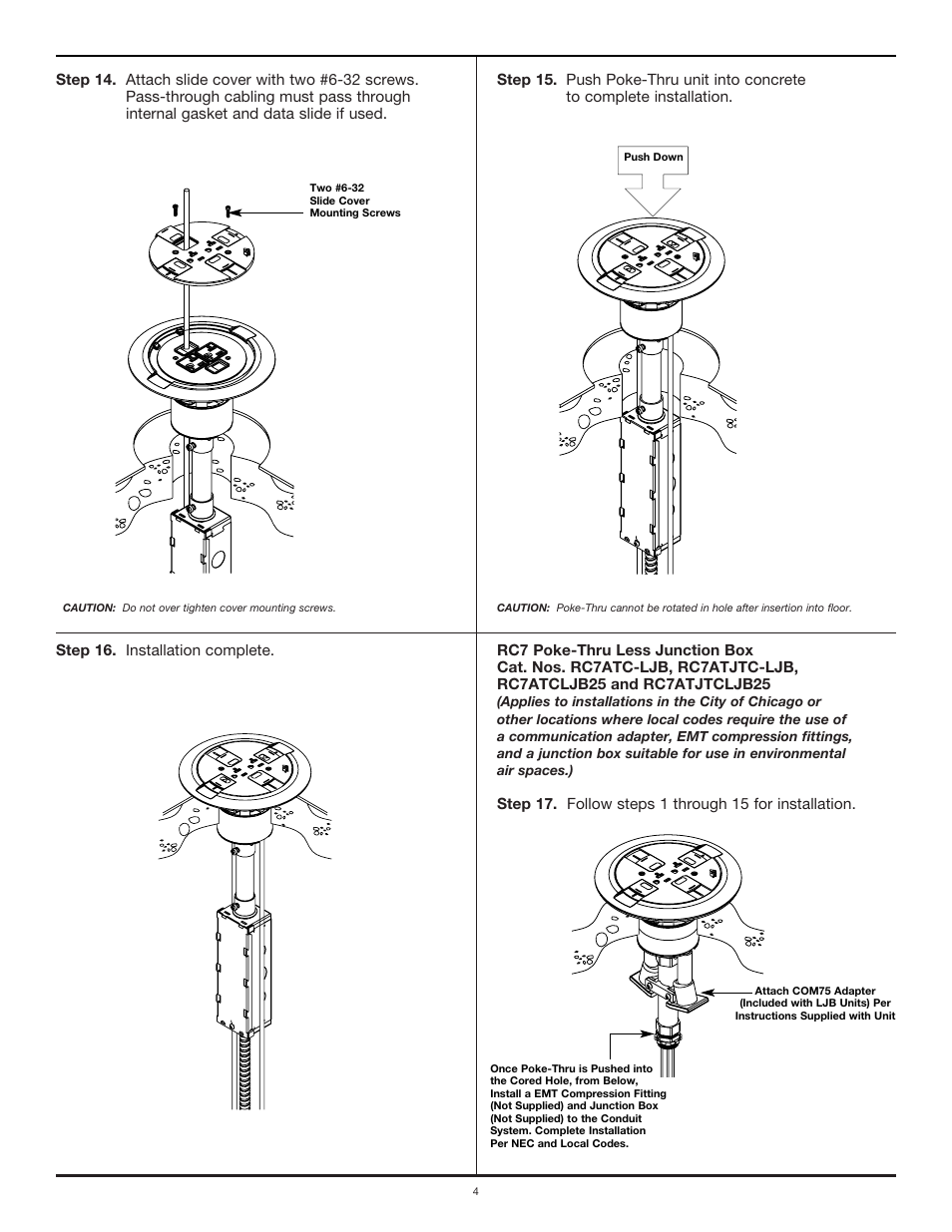 Legrand RC7APTCGY User Manual | Page 4 / 6