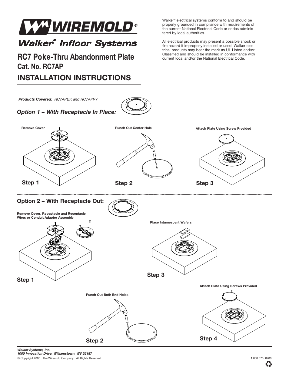 Legrand RC7AP User Manual | 1 page