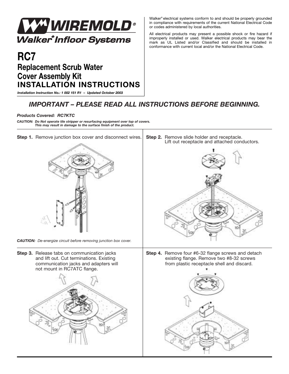 Legrand RC7KTC User Manual | 6 pages