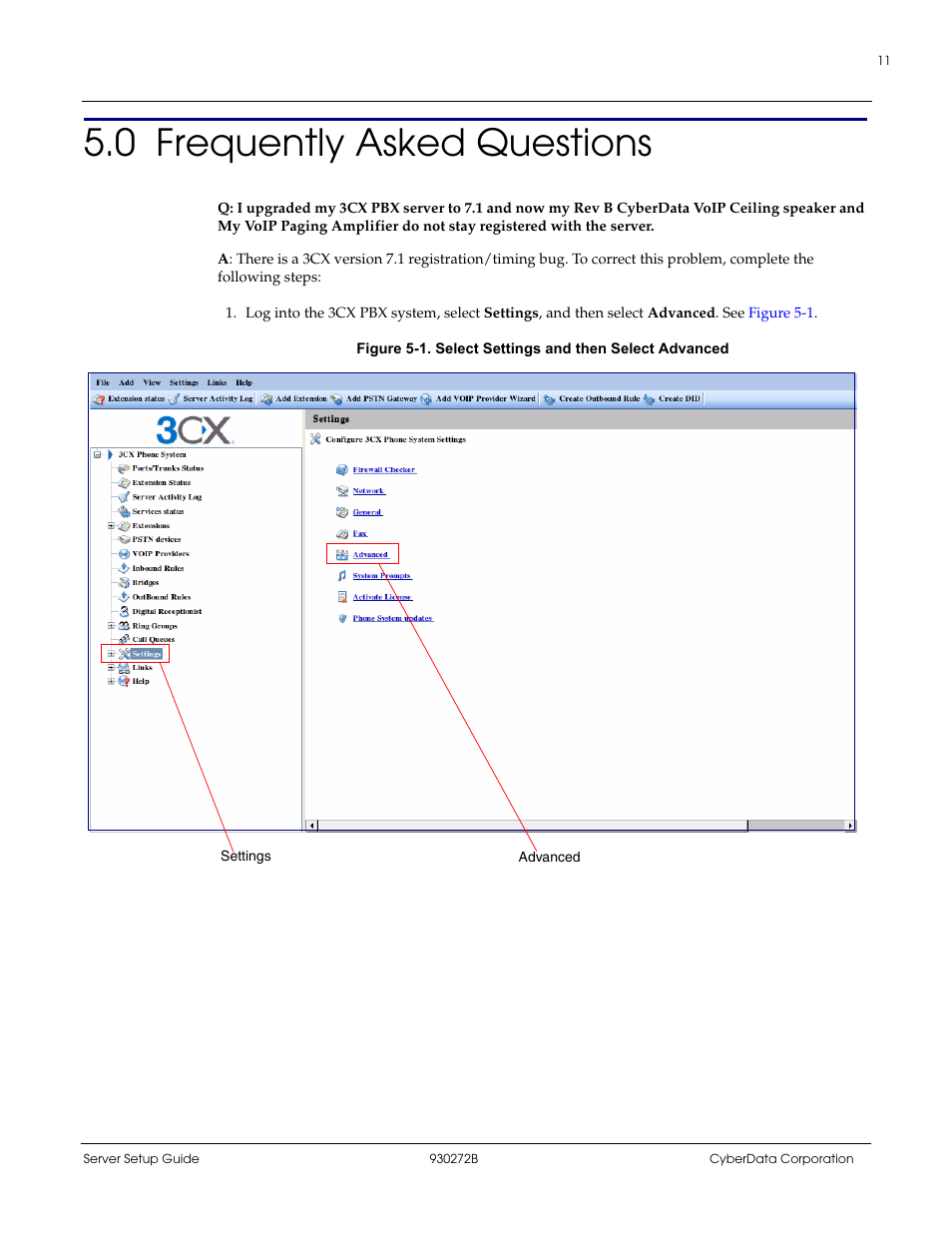 0 frequently asked questions | CyberData 3CX User Manual | Page 11 / 12