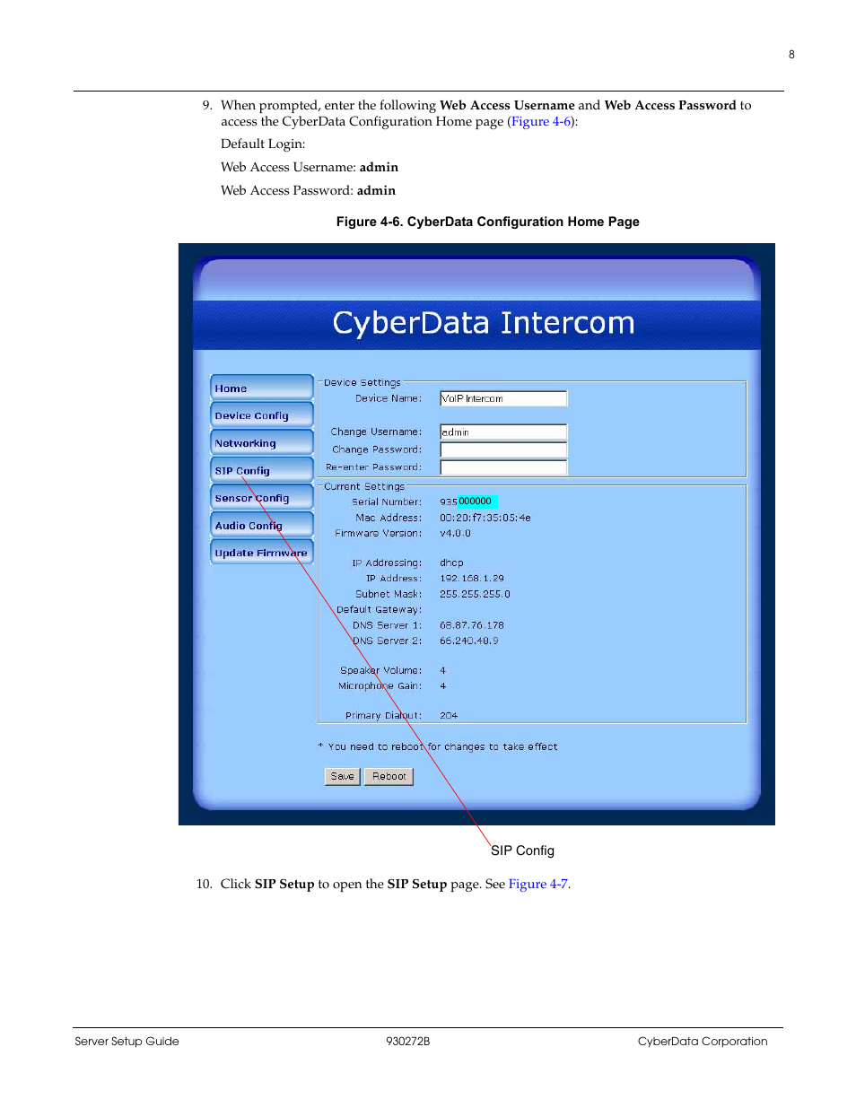CyberData 3CX User Manual | Page 8 / 12
