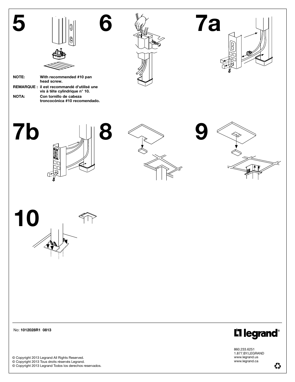 7b 7a 6 5 | Legrand 25DTC User Manual | Page 4 / 4