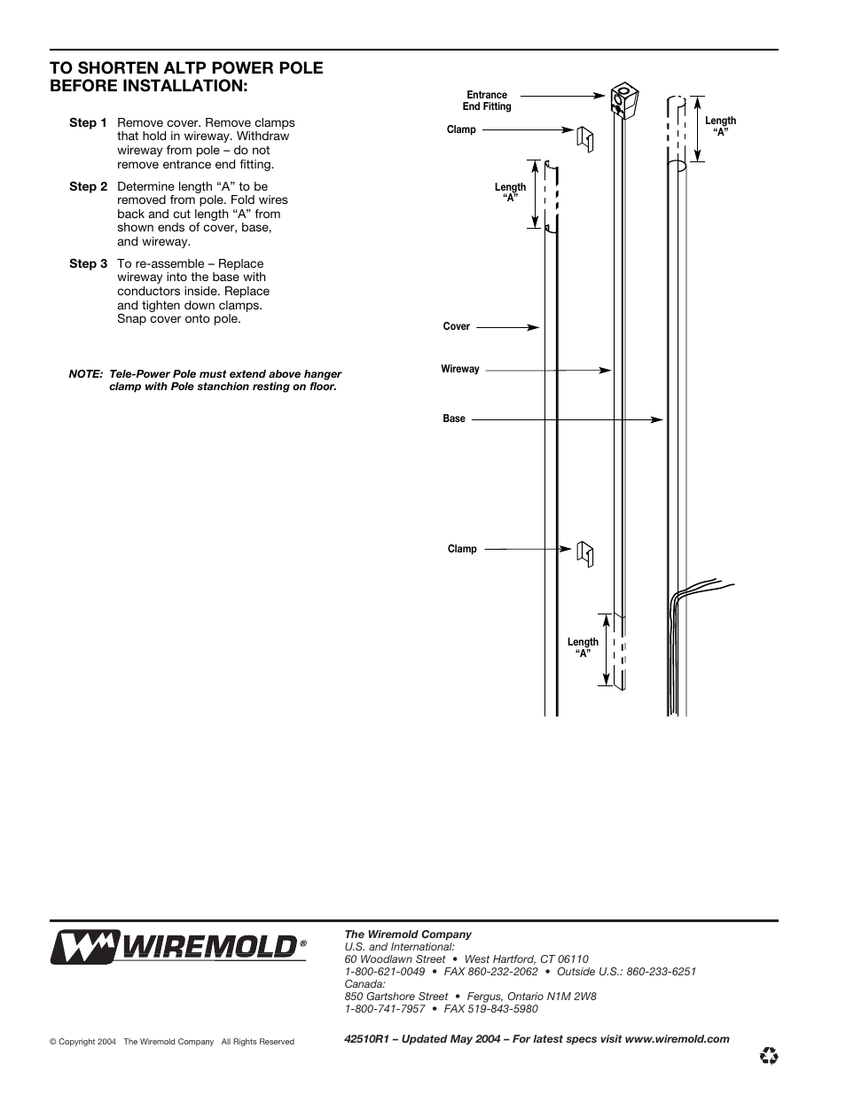 Legrand ALTP-2 Series Pole User Manual | Page 2 / 2